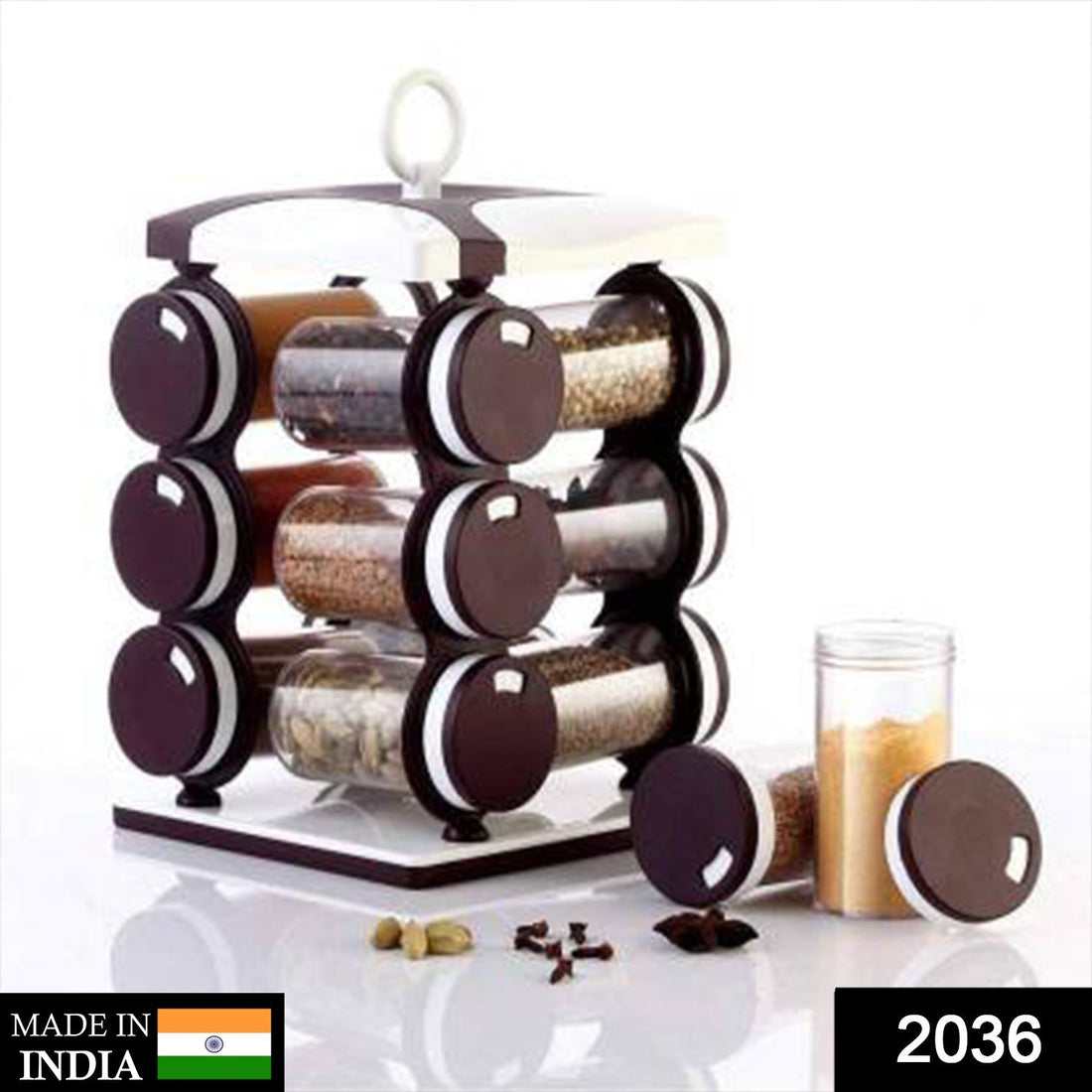 Food-grade plastic spice jar set, 12 pieces