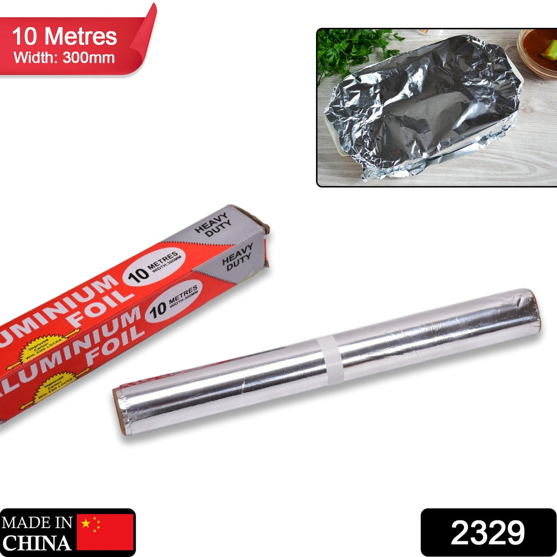 Heavy duty non-stick aluminum foil roll, for baking and grilling
