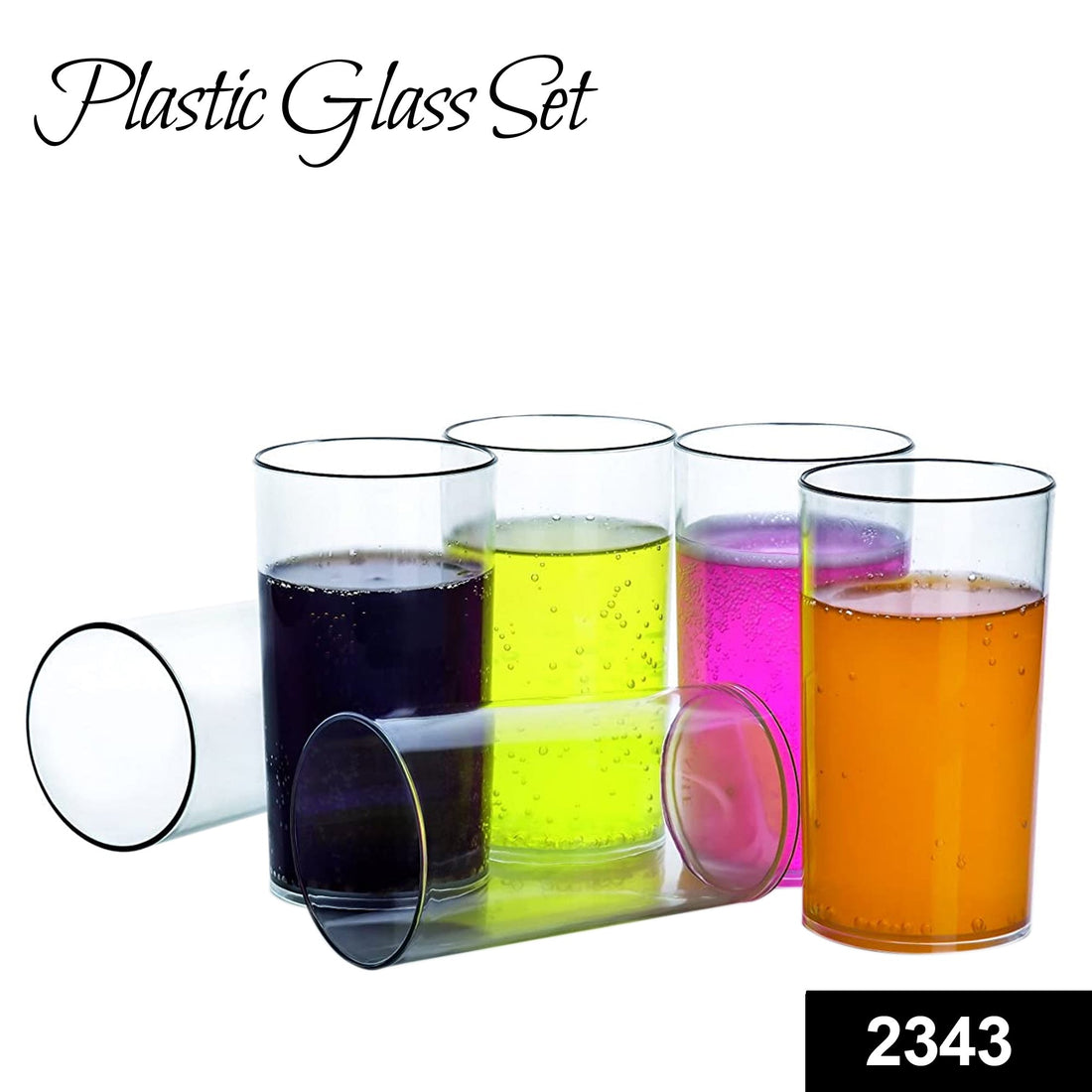 Heavy unbreakable clear plastic glasses