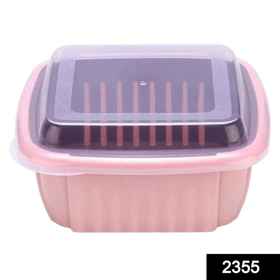 Double layer food drainer basket with collapsible colander