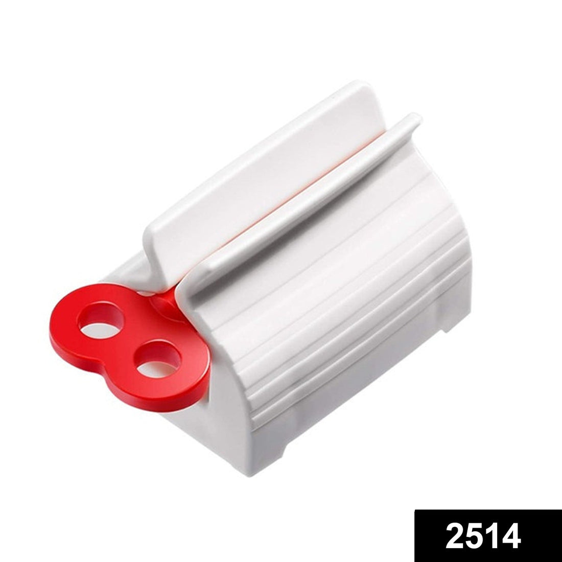 Toothpaste squeezer and holder stand for rolling tubes