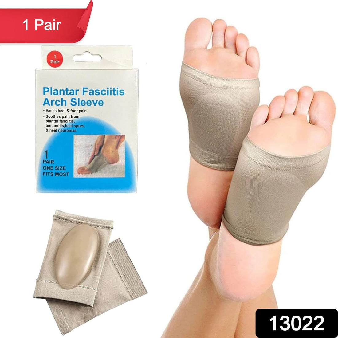 Foot Arch Support for Men & Women | Medial Arch Support for Flat Feet Correction Sleeve with Cushion | Plantar Fasciitis Leg Foot Pain Relief Product | Foot Care for Orthopedic Shoes Slippers, (1 Pair) your brand