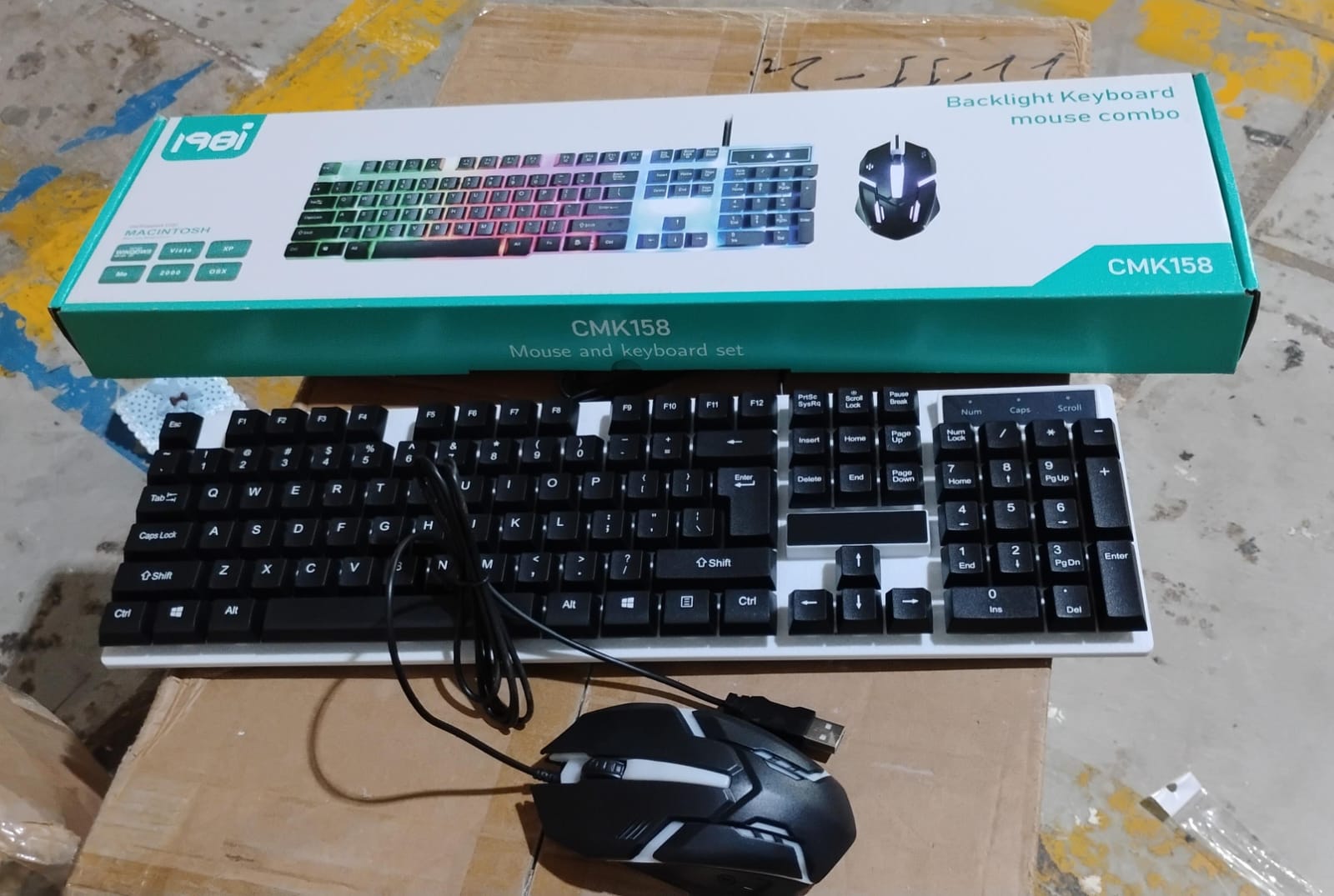 104 Key Colorful Lighting Keyboard Mouse Set (2 Pc Set) your brand