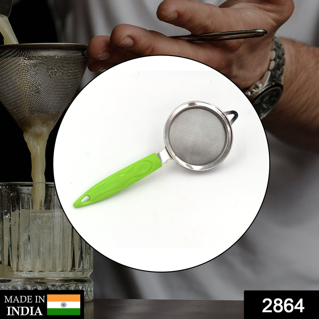 Stainless steel tea and coffee strainer