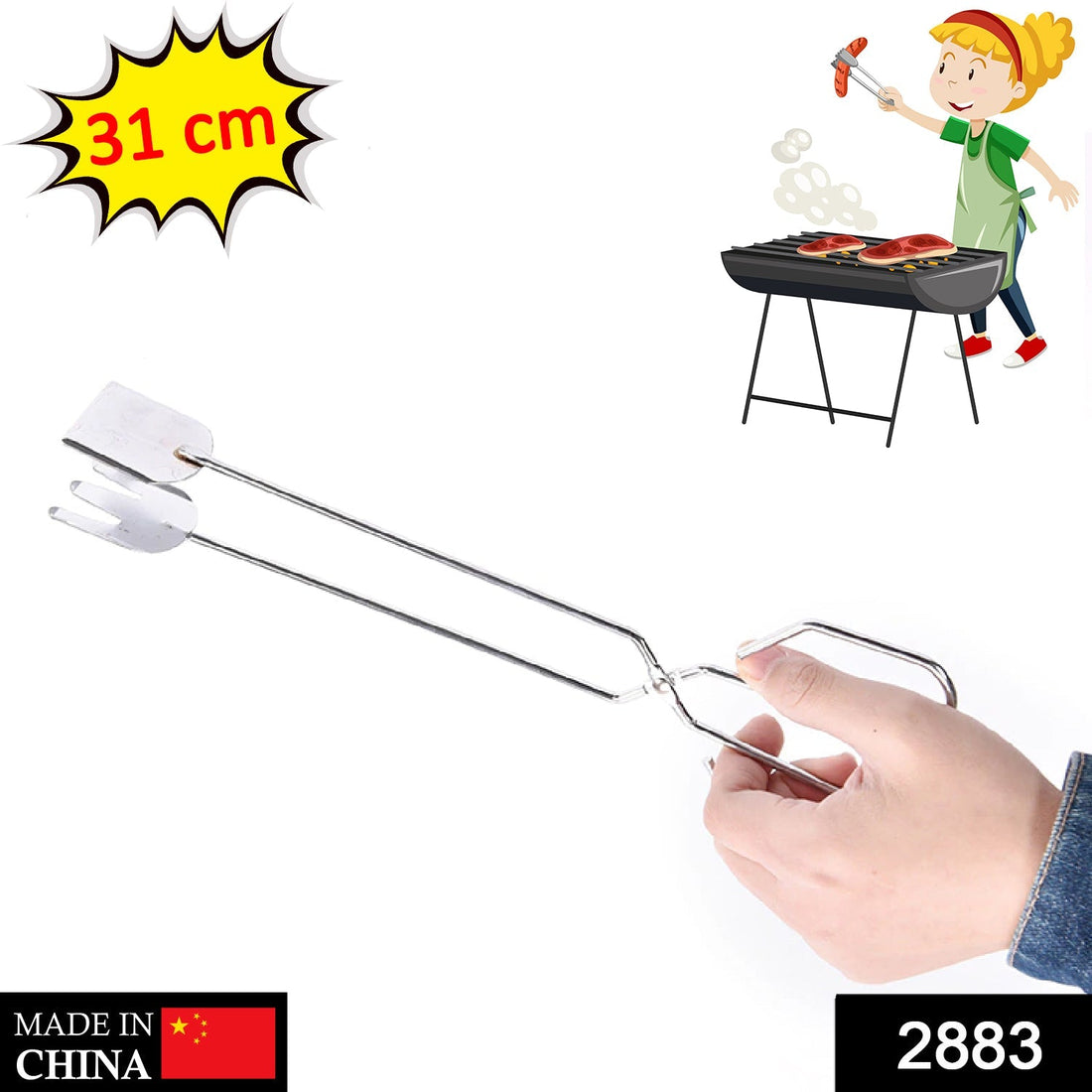 Metal BBQ clip tongs clamp