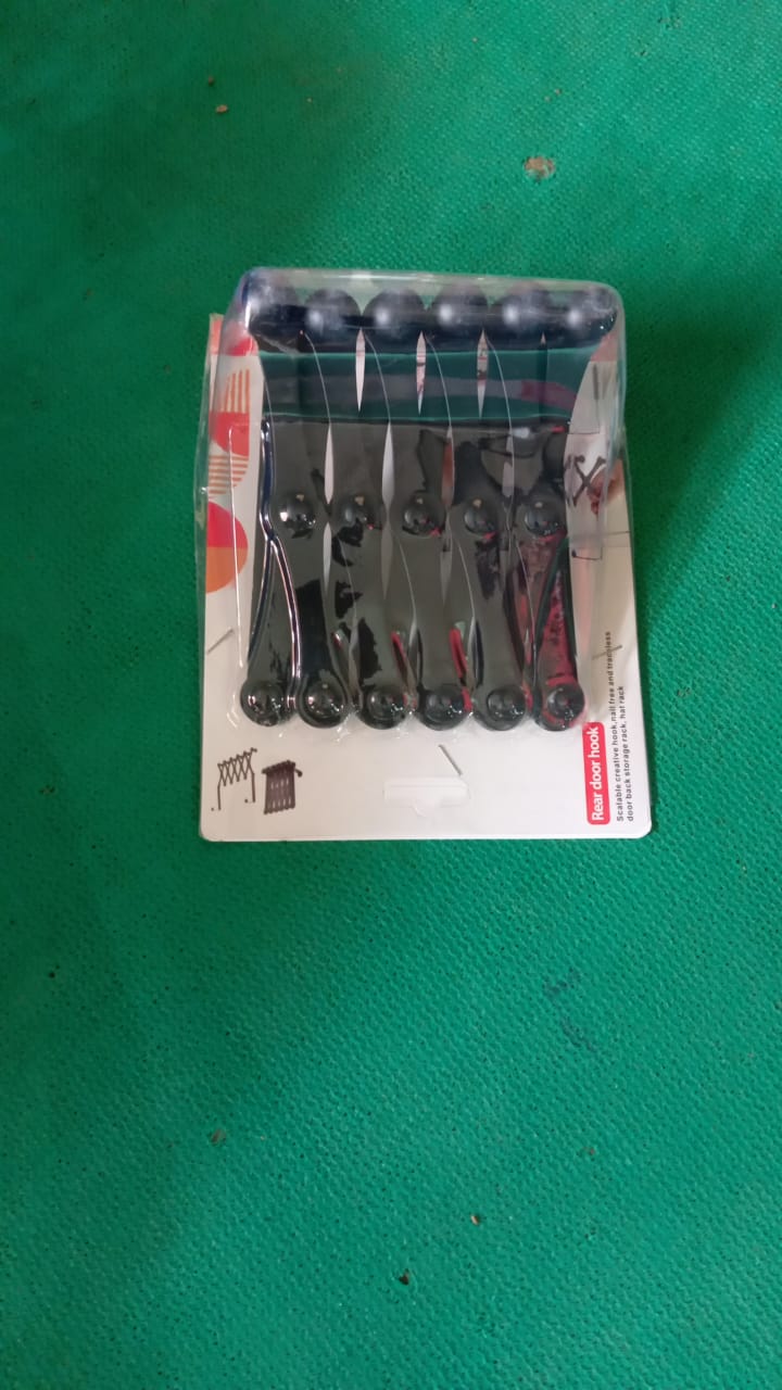 6 Hook Door Hanger, Steel Coat Rack (1 Pc) - Shopmania Wholesale