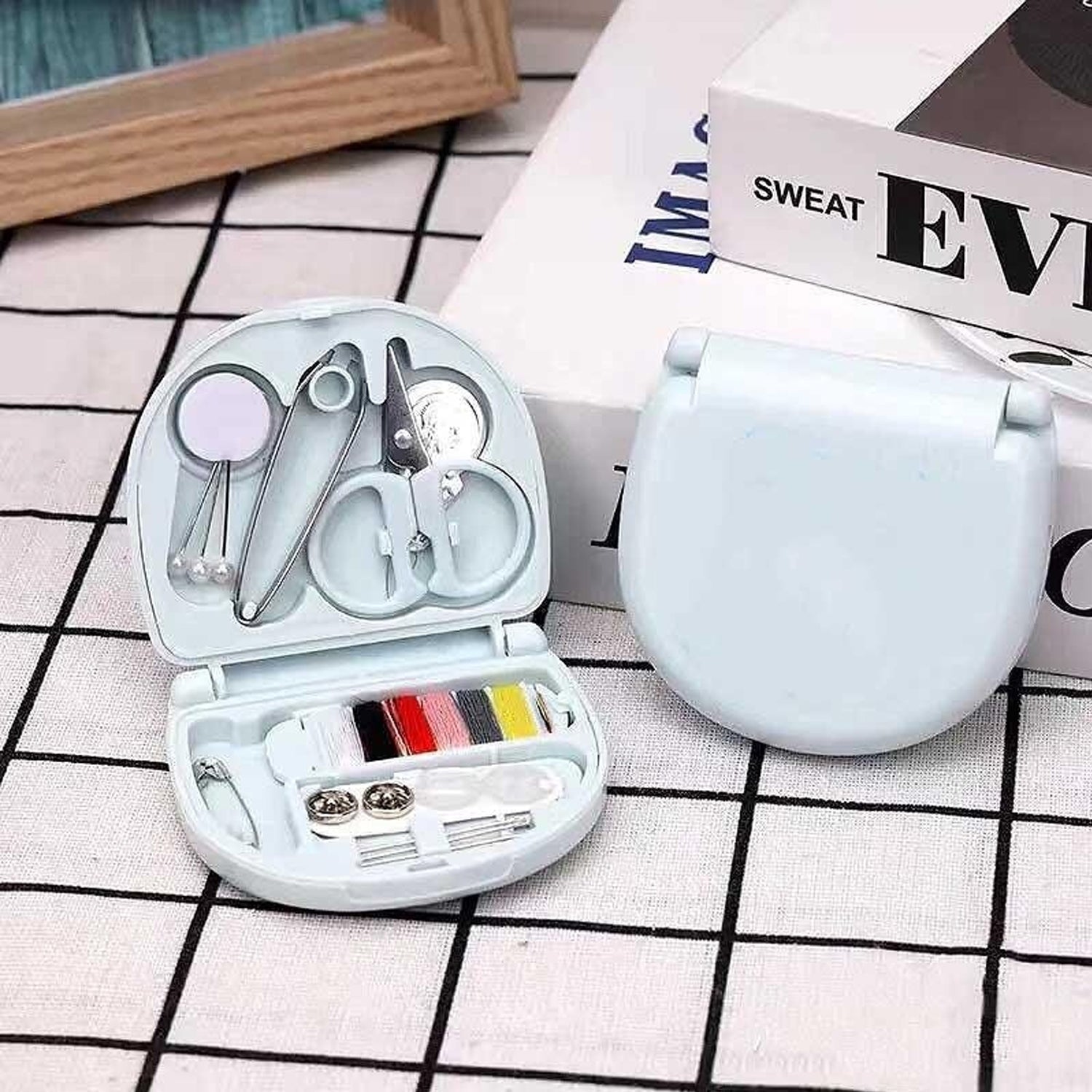 Mini Travel Sewing Kit DIY Sewing Portable Sewing Tool Kits Plastic Sewing Kit Box Beginner Friendly Emergency Sewing Repair Kit with Threads Scissors Hand Sewing Needles your brand