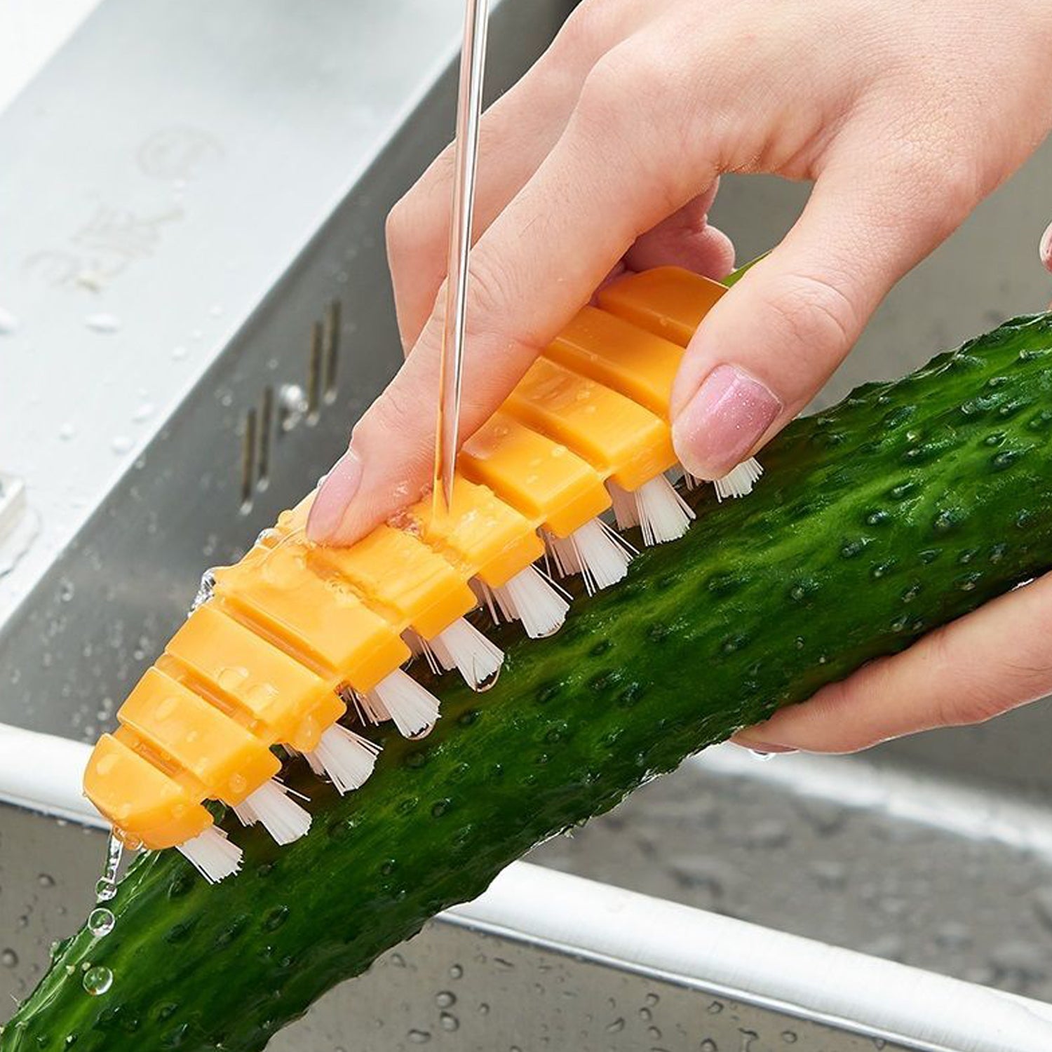 Vegetable Scrubbing Brush, Vegetable Scrubber Nonâ€‘Toxic Fruit Brush Carrot Shape Vegetable Brush for Potato for Vegetable your brand