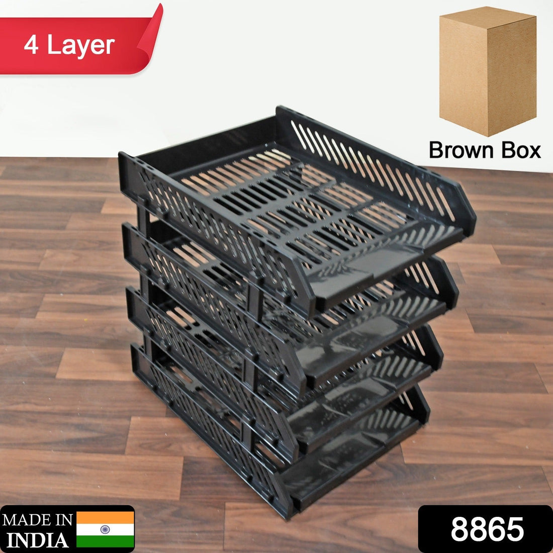 Multifunctional File Rack with Drawers: Desktop Storage for Office Supplies (4 Layers) - Shopmania Wholesale