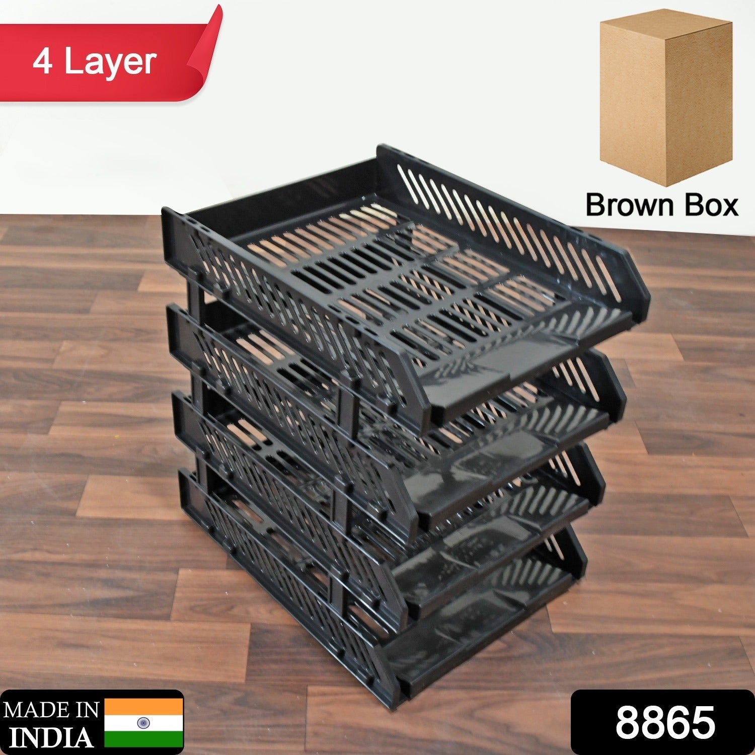 Multifunctional File Rack with Drawers: Desktop Storage for Office Supplies (4 Layers) - Shopmania Wholesale
