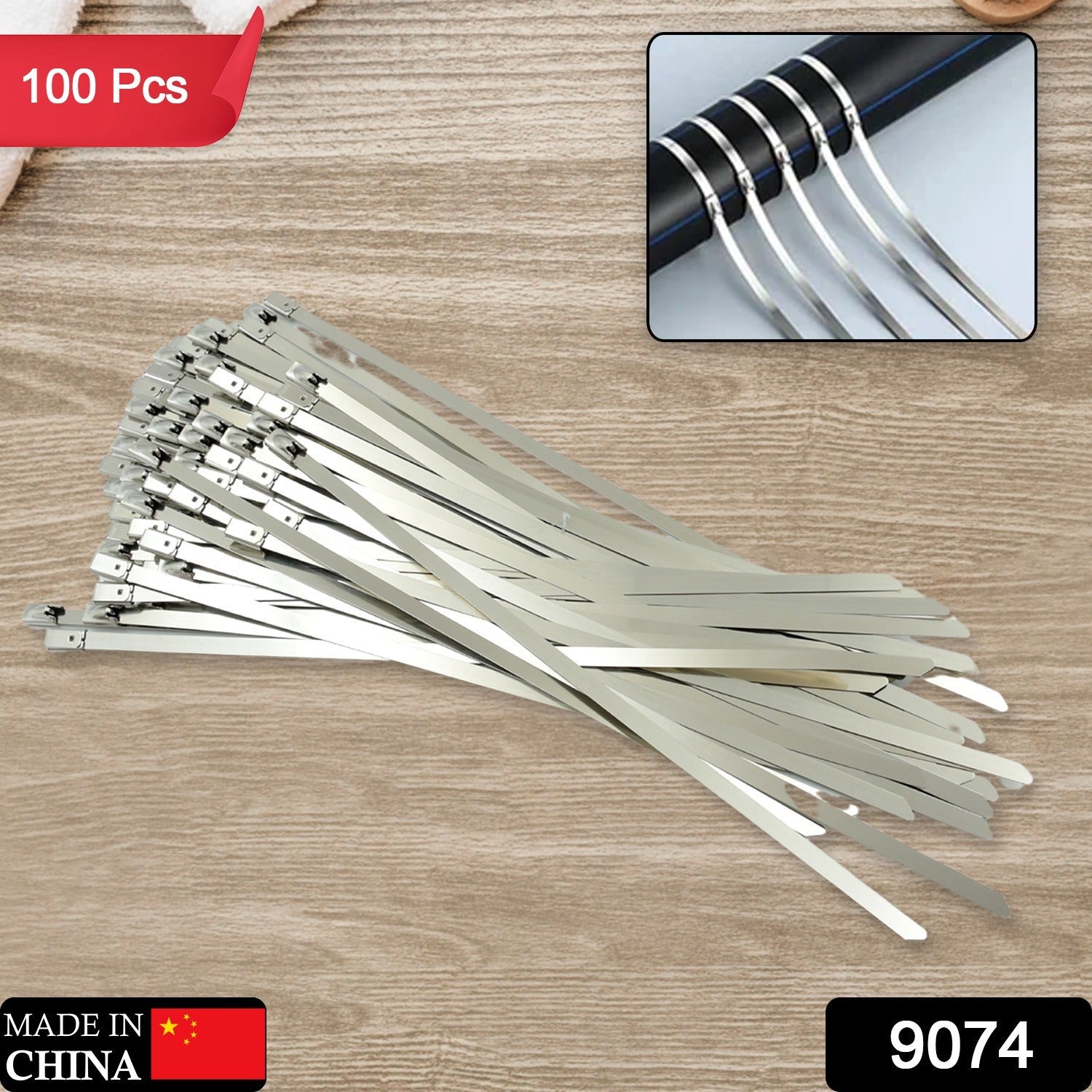 Stainless Steel Cable TIE Used for Solar, Industrial and Home Improvement Multipurpose HIGH Strength, Self-Locking Zip Ties, Multi-purpose Tie, Portable Rustproof 100Pcs Wide Application Zip Tie Set for Building (100 pcs Set / 4.6x200MM) - Shopmania Wholesale
