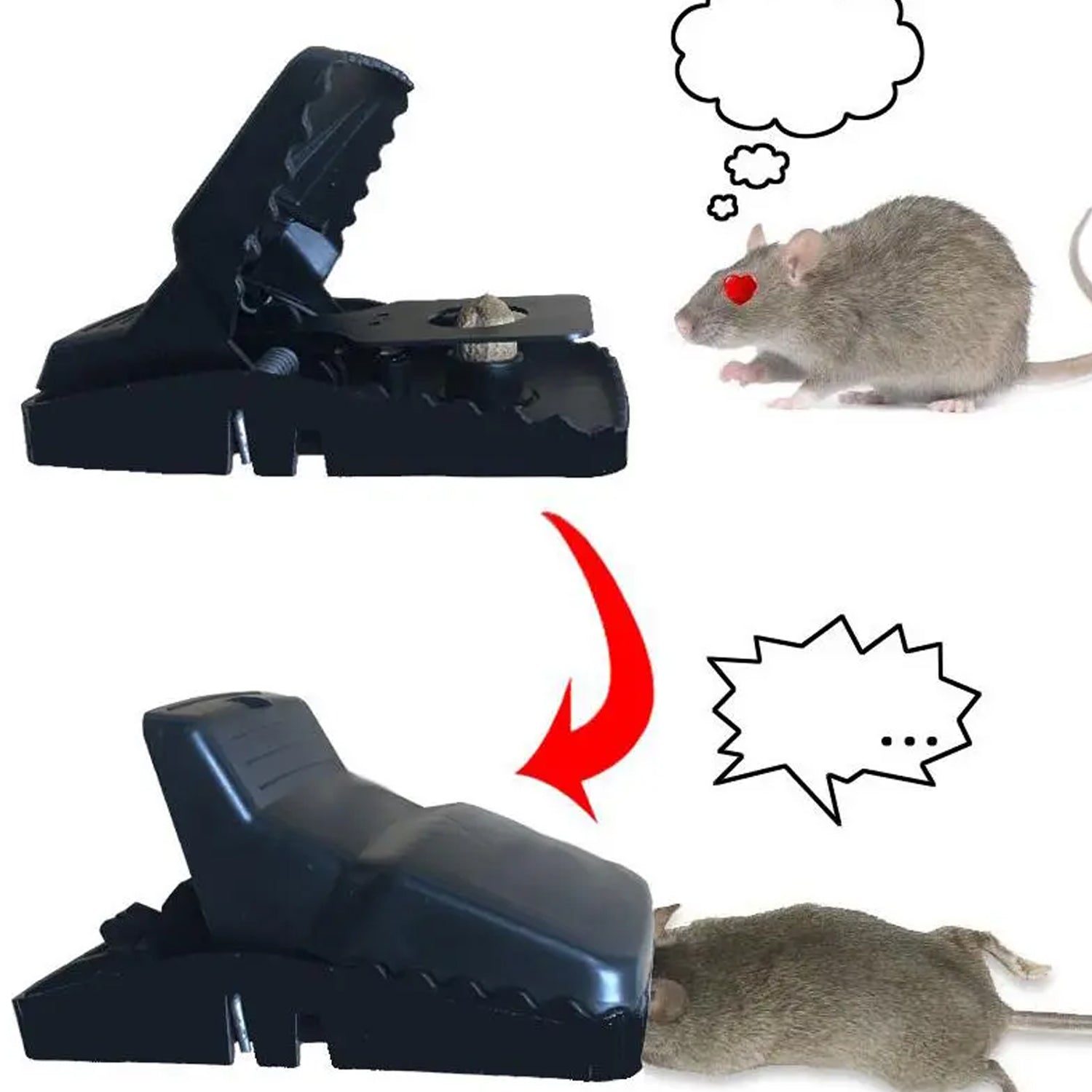 Mouse Catcher Trap Cage with Mouse Figure for Home, Kitchen, Room, Office, Indoor, Outdoor Mice Pest Control Reusable (1 Pc) - Shopmania Wholesale