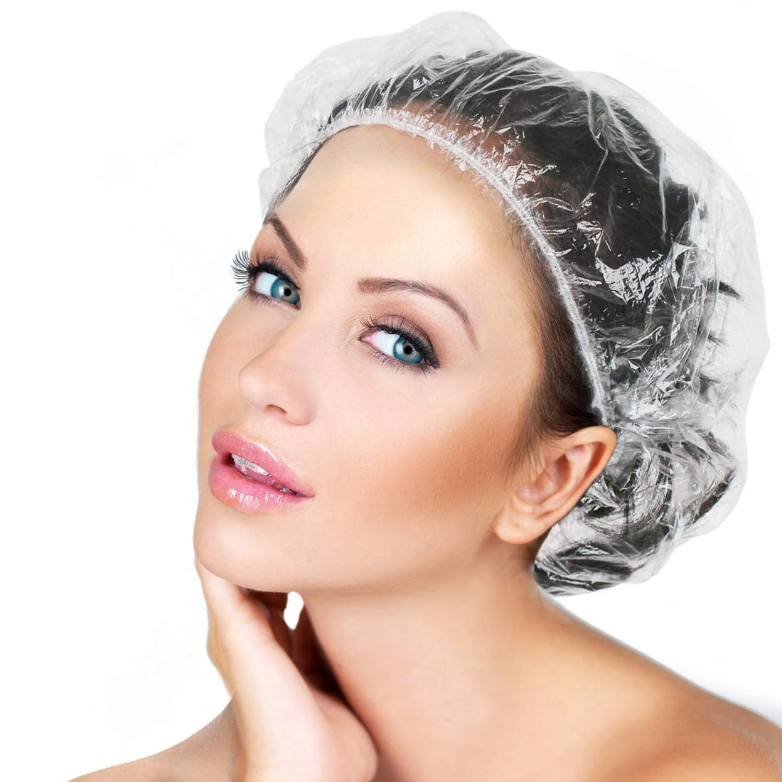 DISPOSABLE SHOWER CAPS FOR WOMEN LARGER THICKER WATERPROOF AND INDIVIDUALLY WRAPPED, PLASTIC ELASTIC HAIR BATH CAPS FOR HOTEL AND SPA, HAIR SALON, HOME USE, PORTABLE TRAVEL (10 Pc Set) - Shopmania Wholesale