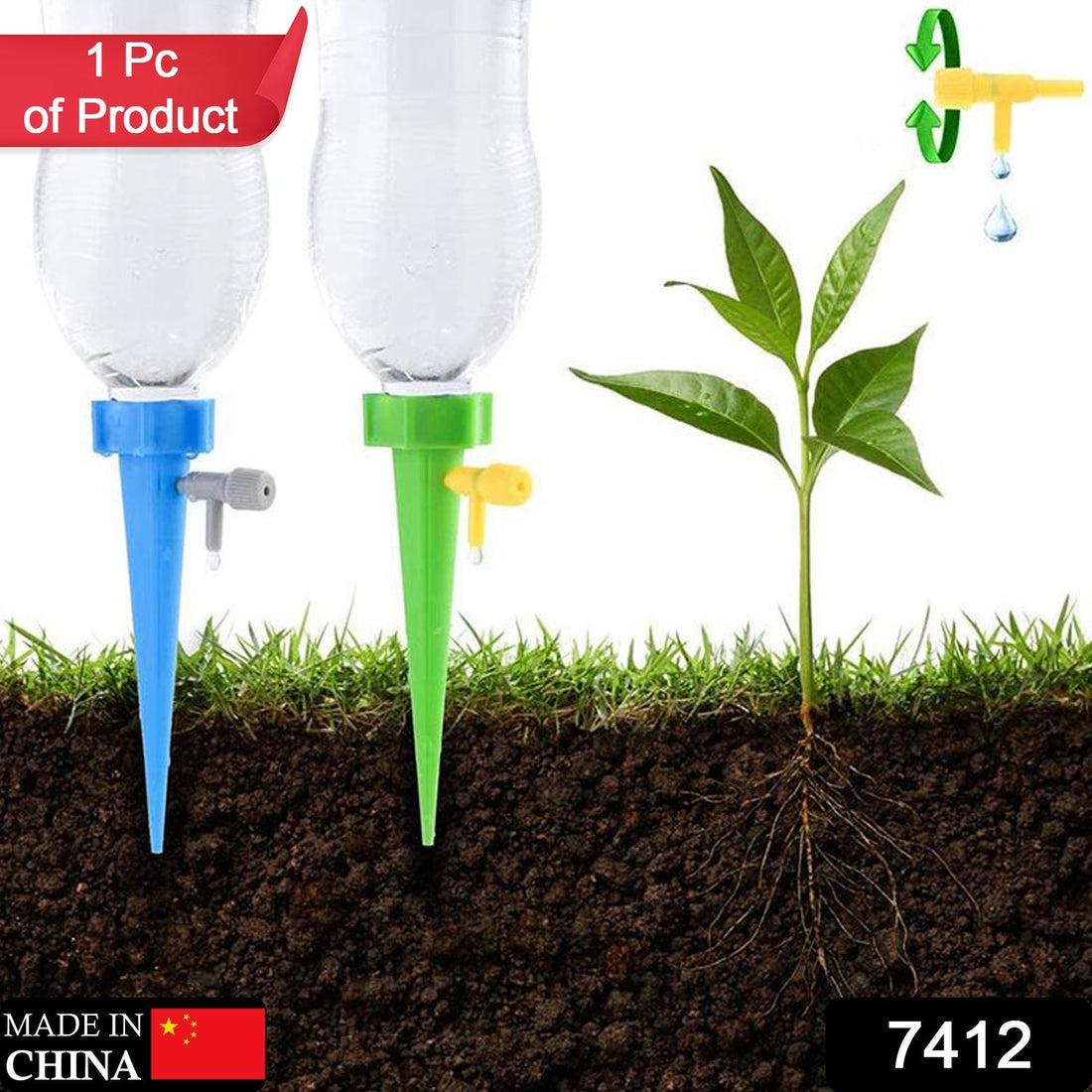 Plant Watering Spikes self Watering Spikes Water dripper for Plants, Adjustable Plant Watering Devices with Slow Release Control Valve Switch - Shopmania Wholesale