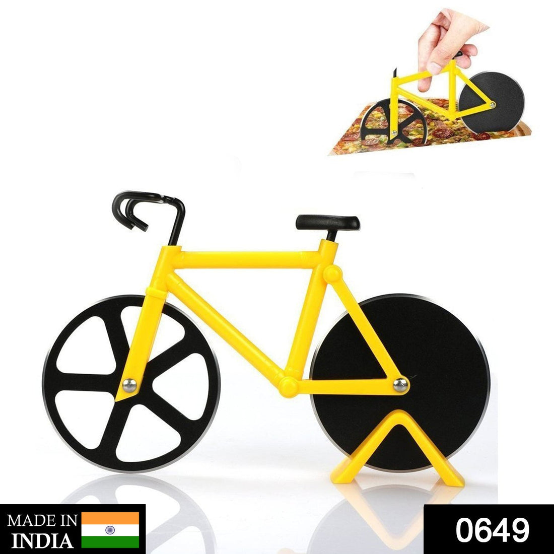 Bicycle Pizza Cutter (1 Pc): Stainless Steel, Unbreakable Handle - Shopmania Wholesale