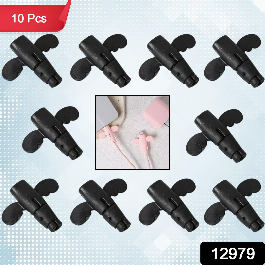 Silicone Data Cable Protector, Angel Data Cable Protective Cover, 2 in 1 Mobile Phone Cord Earphone Cord Saver Storage Tool (10 Pcs Set) - Shopmania Wholesale