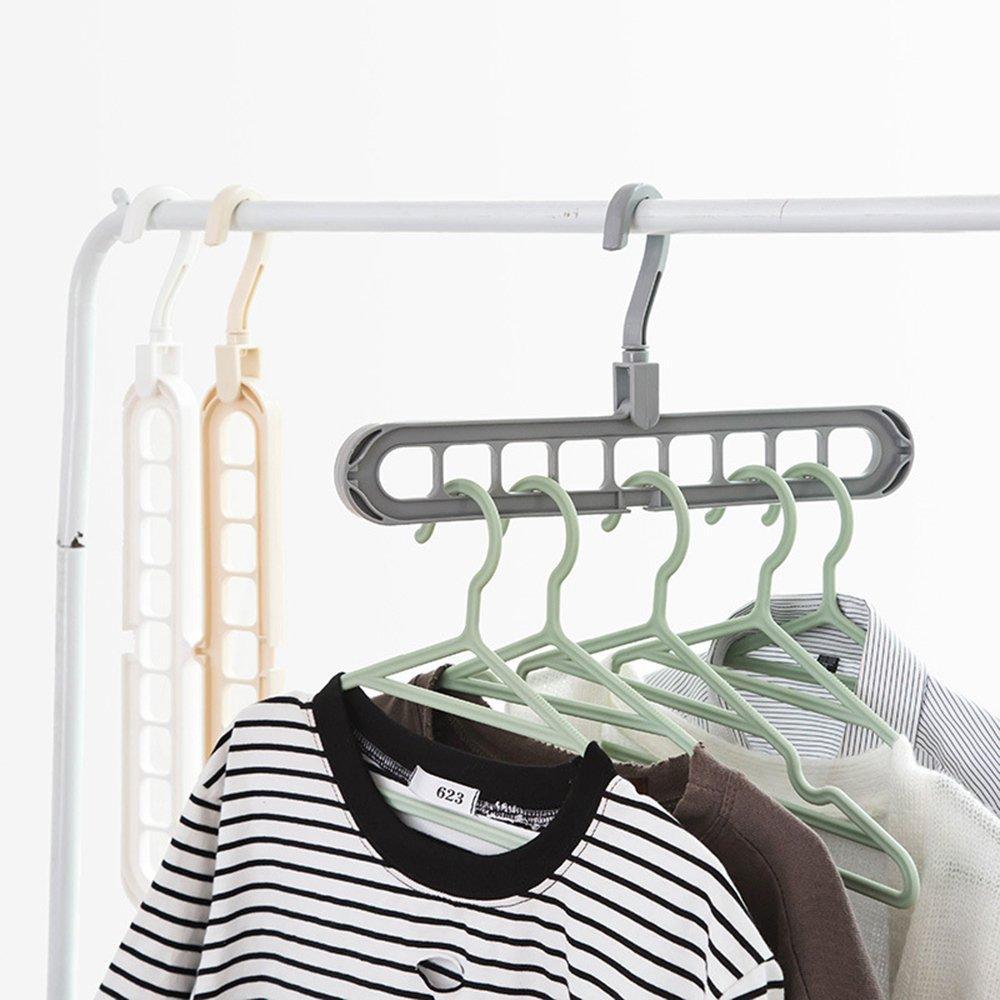 9 Hole Plastic Hanger Hanging hook Indoor Wardrobe Clothes Organization Storage Balcony Windowsill Suit Racks your brand