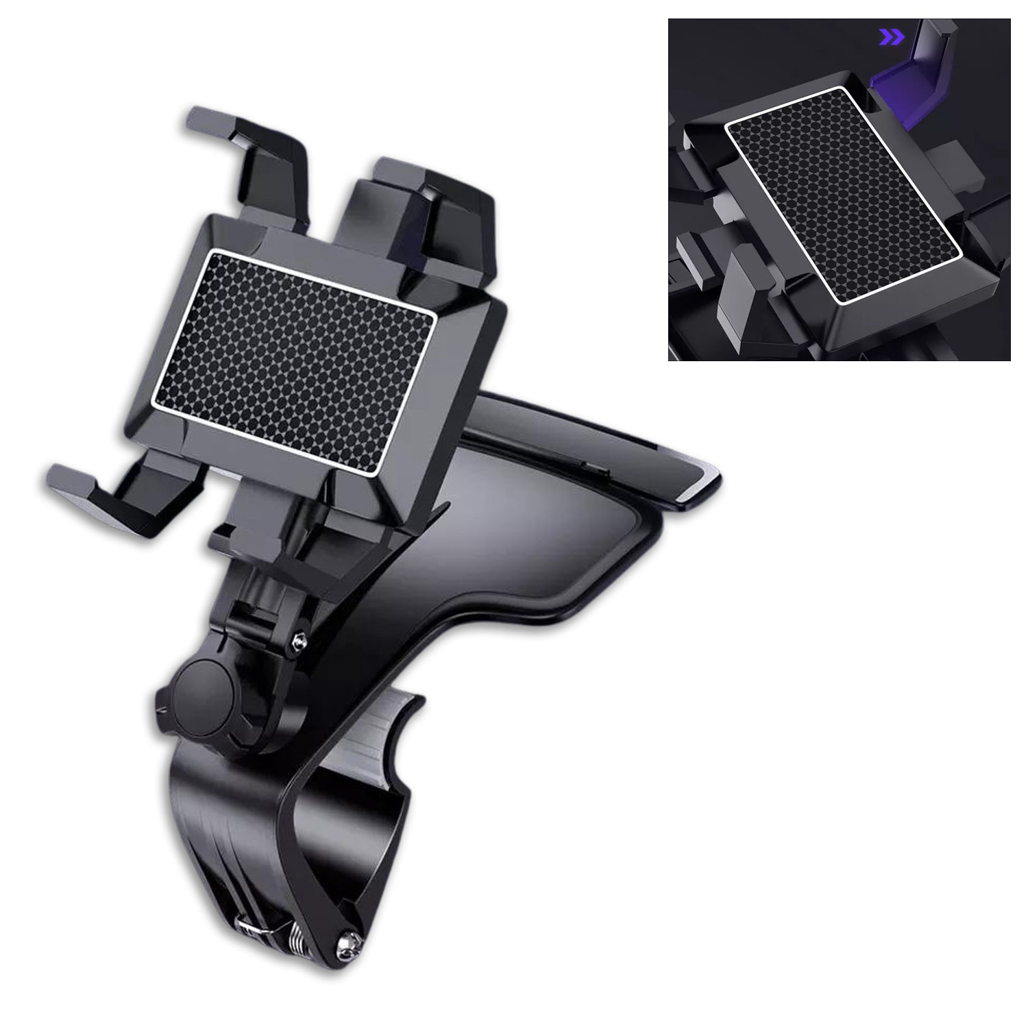 Car Mobile Phone Holder Mount Stand with 360 Degree. Stable One Hand Operational Compatible with Car Dashboard. - Shopmania Wholesale