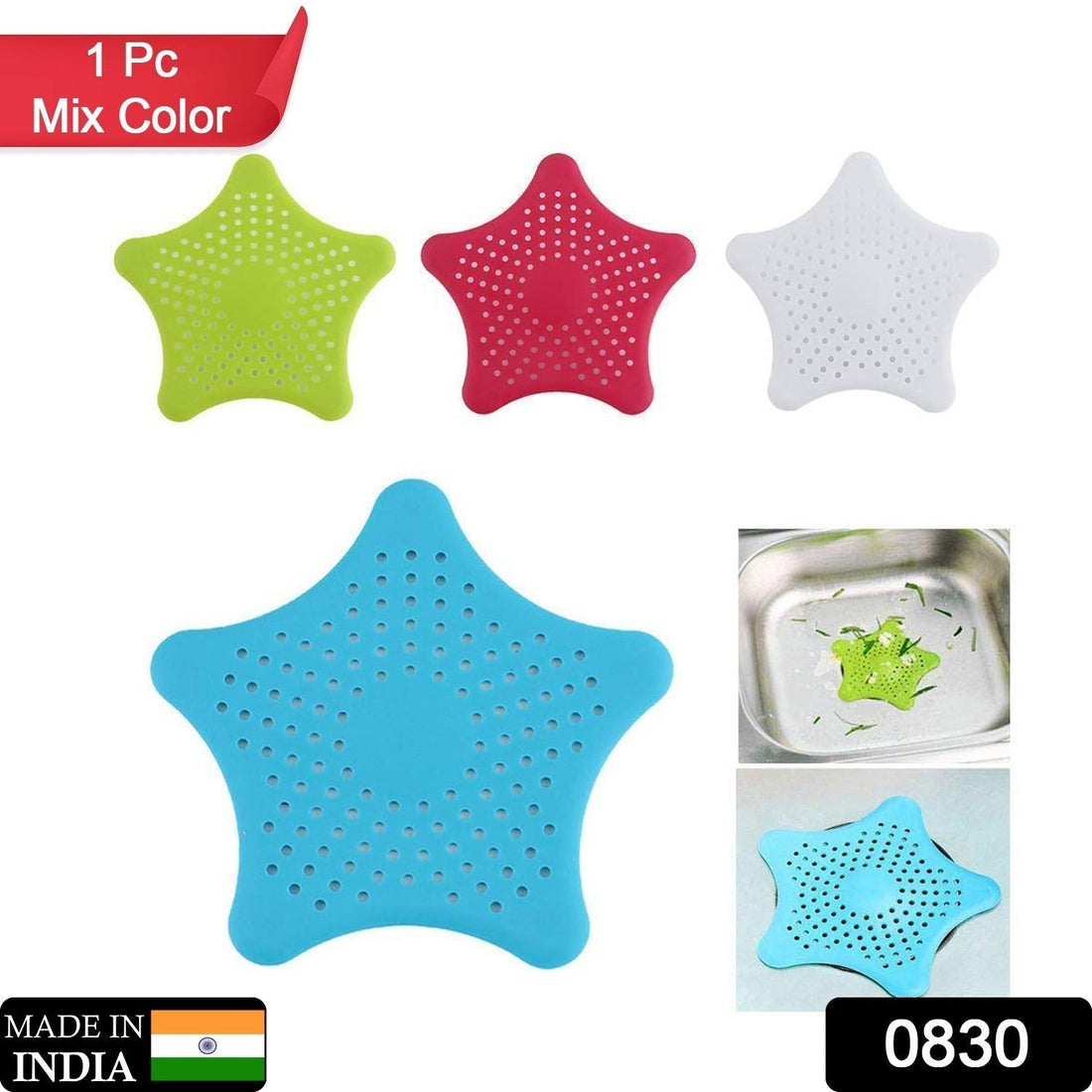 Star-shaped drain strainer for hair and clog prevention
