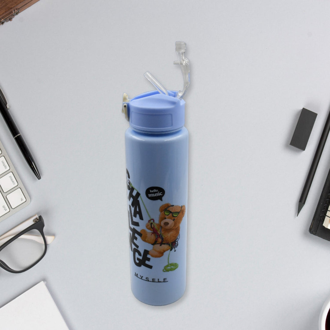 Plastic Water Bottle 3pc Set,3  Different Size Bottle High Quality Water Bottle Plastic Water Bottle BPA-Free & Leak-Proof!  Cartoon Printed Design for Kids' School, For Fridge, Office, Sports, School, Gym, Yoga (3 Pc Set) - Shopmania Wholesale