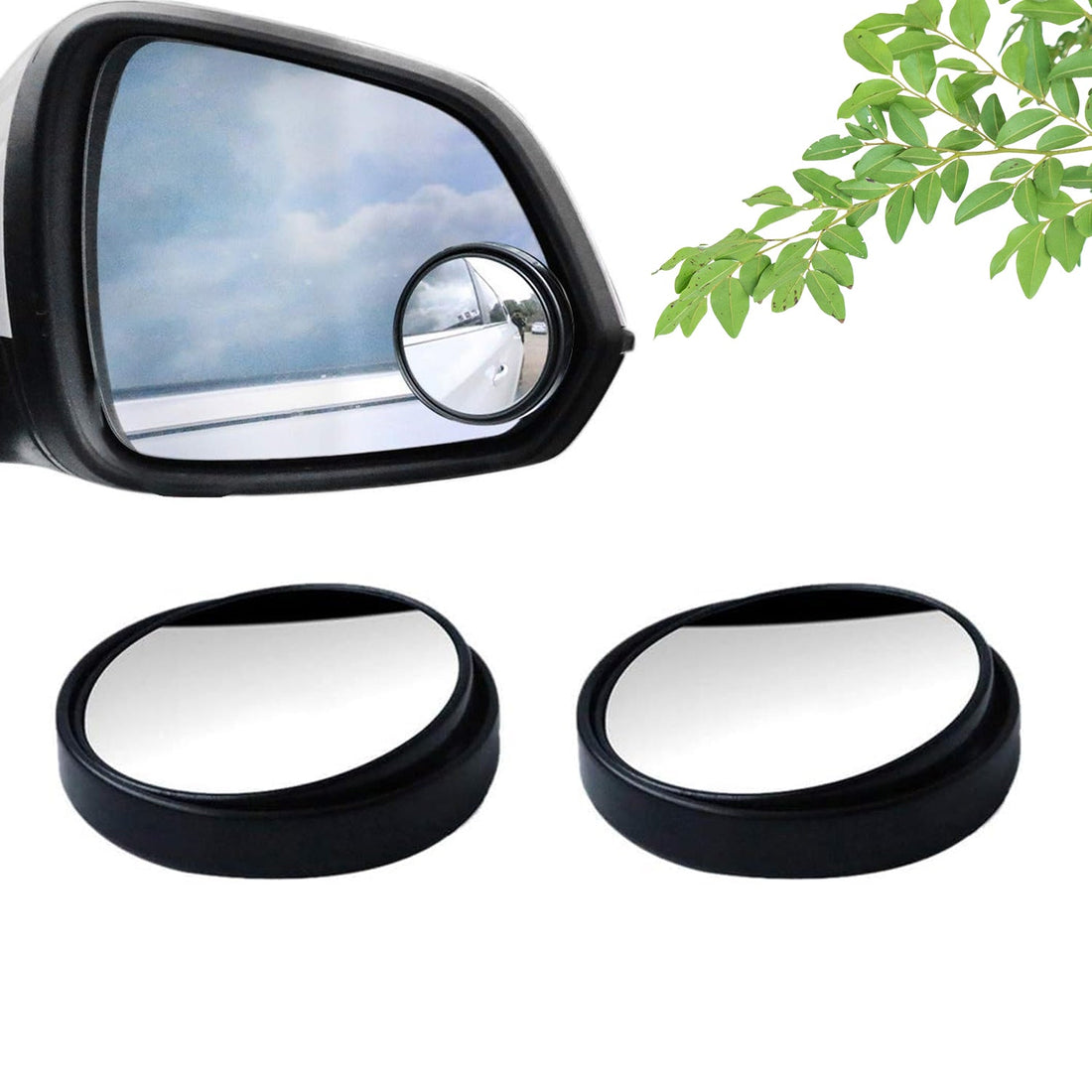 360DEGREE BLIND SPOT ROUND WIDE ANGLE ADJUSTABLE CONVEX REAR VIEW MIRROR - PACK OF 2 - Shopmania Wholesale