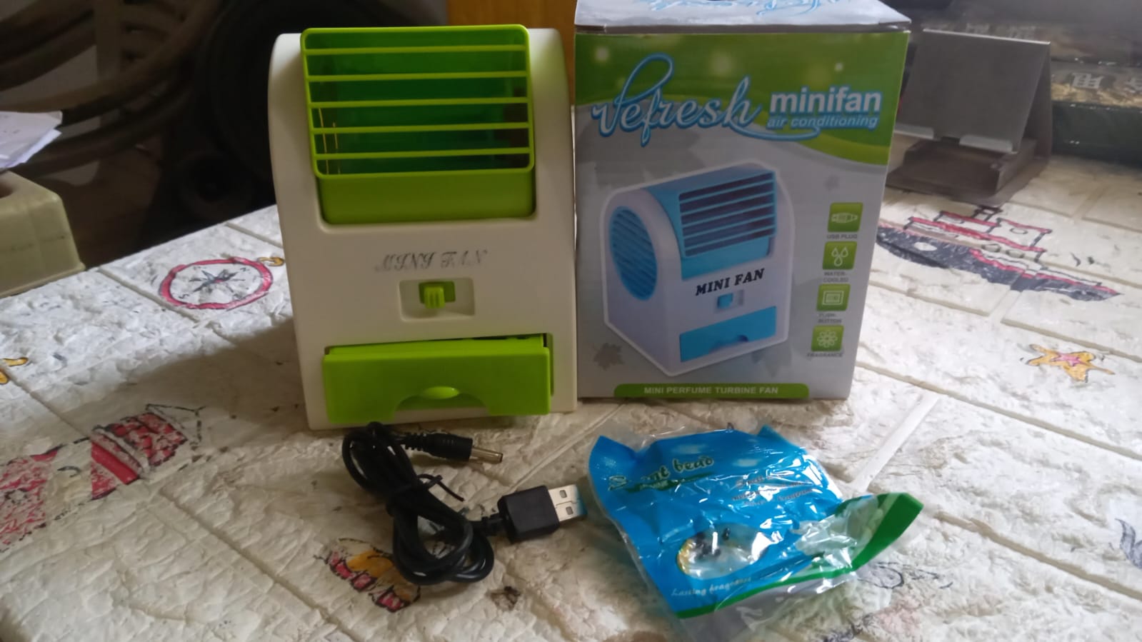 Portable Air Cooler-Rechargeable Personal with Duration Desk Cooling Fan USB/Battery Powered Desk PC Laptop Air Conditioner Cooler for Home, Bedroom, Travel, and Office - Shopmania Wholesale