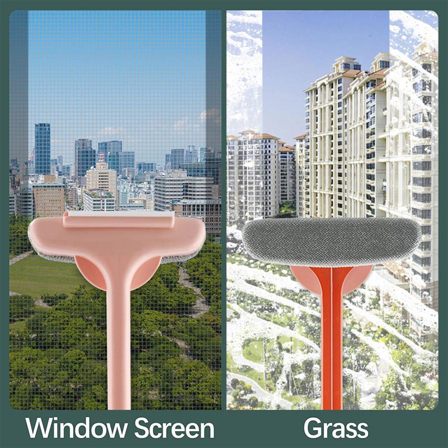 Brush 2 in 1 Mesh Cleaning Brush & Wiper with Extended Handle Window Cleaning Brush Net Cleaner,Magic Window Cleaner Brush, Window Mesh Cleaner (1 Pc) your brand