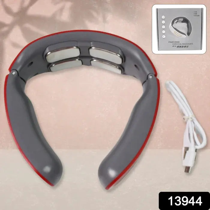 3 Heads Smart Electric Neck and Back Pulse Massager (1 Pc) your brand