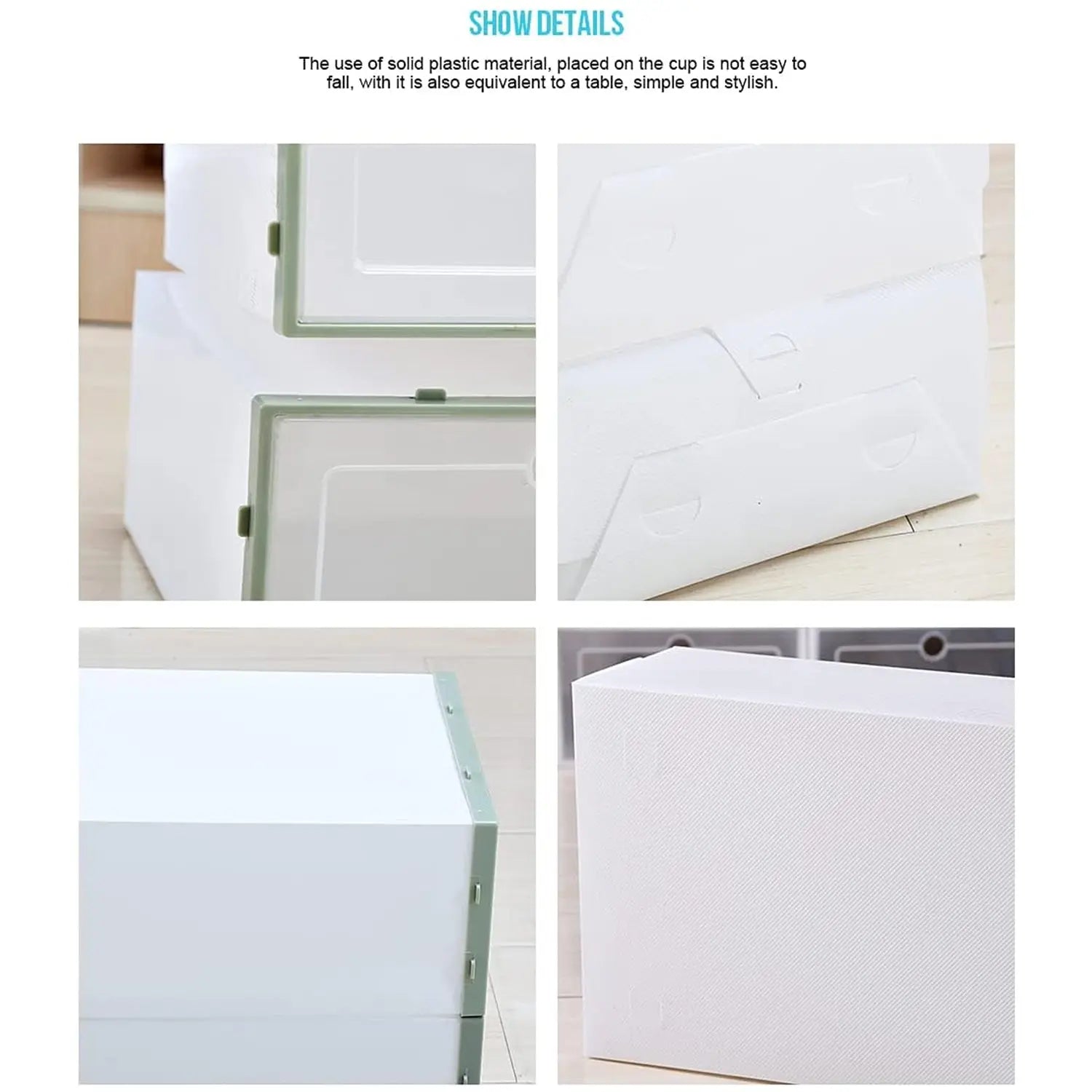 3 Layer Transparent Shoes Storage Box Plastic Stackable Shoe Storage (1 Set / 3 Layer) your brand