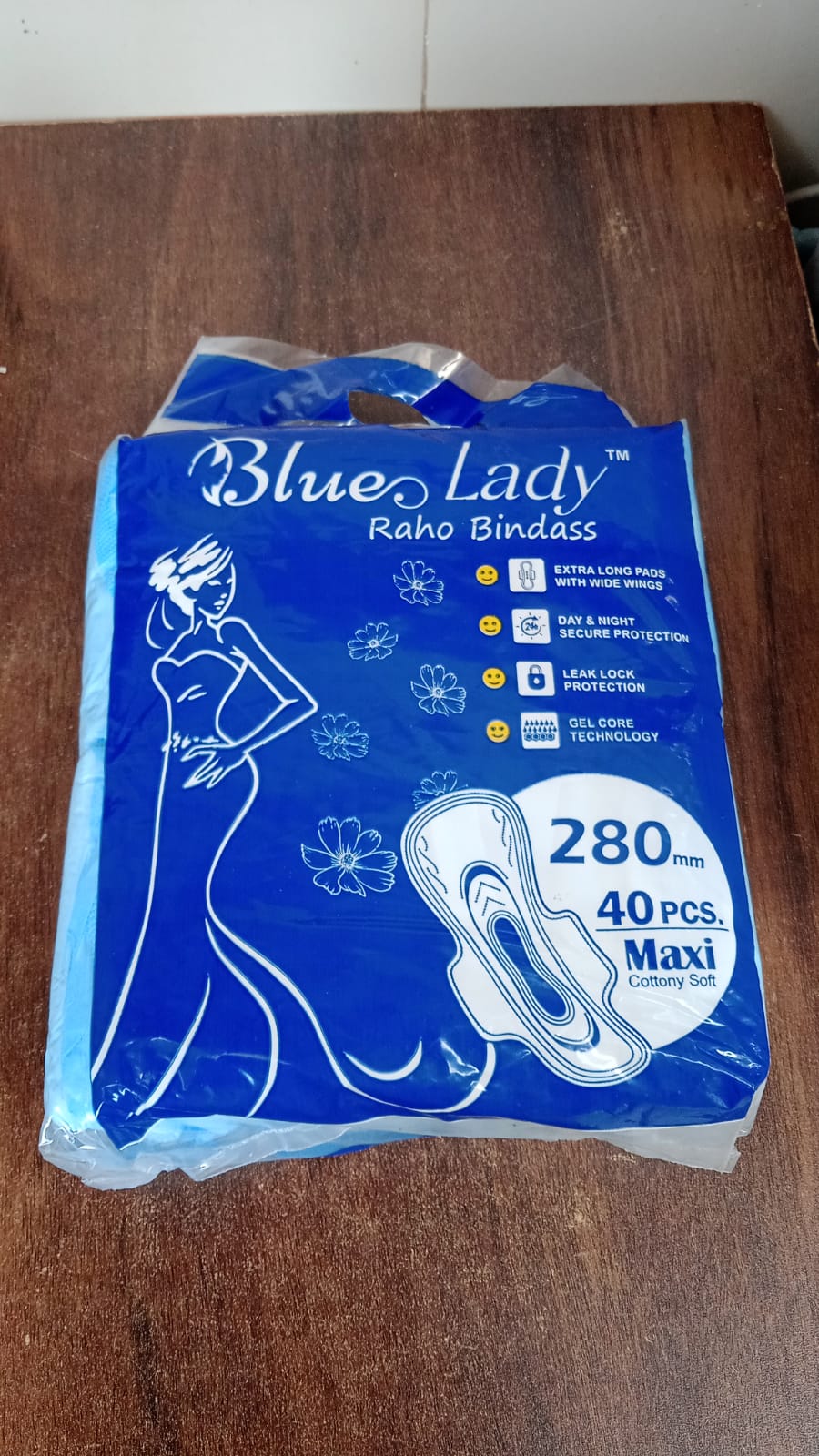 Blue Lady Extra Long Pads With Wides Wings Sanitary Pads – 280 mm, 40-Pack - Shopmania Wholesale
