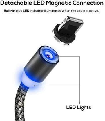 Magnetic Charging Cable 3 in 1 Metal Magnetic Micro USB Type C Lighting Cable with LED, Multiple Charging Adapters for All Android and all Smartphones  (Compatible with All Android and iPhone Smartphones, Tablet, PC, Mobile - Shopmania Wholesale