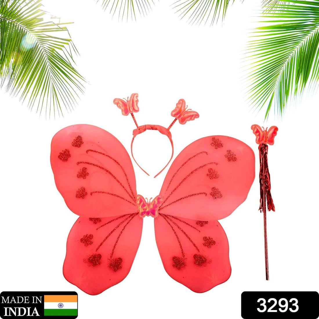 Fairy butterfly wings costume for baby girls, multi-color