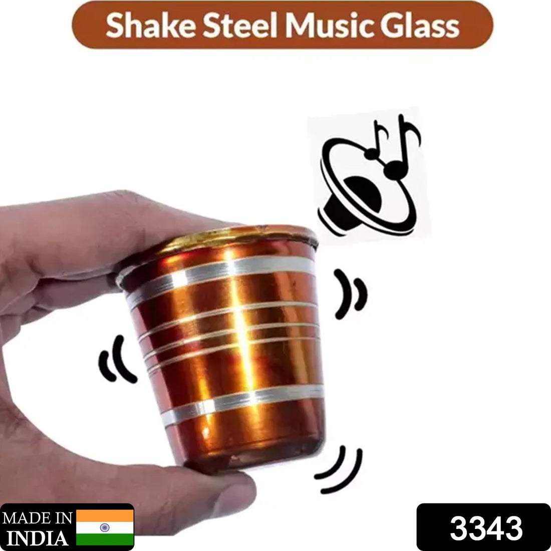 Stainless steel musical glass for kids with bell sound