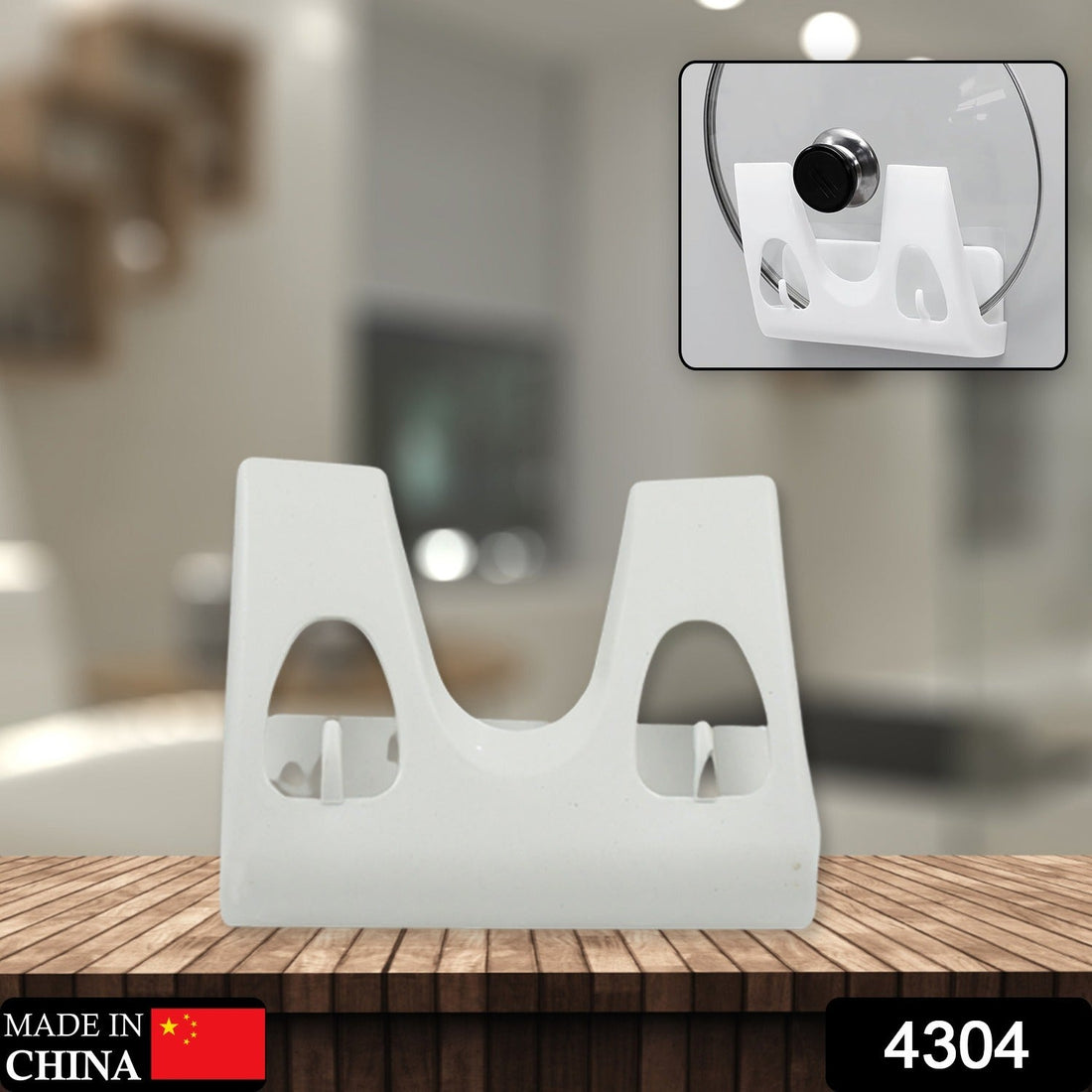 Wall-mounted kitchen rack for dishes and lids