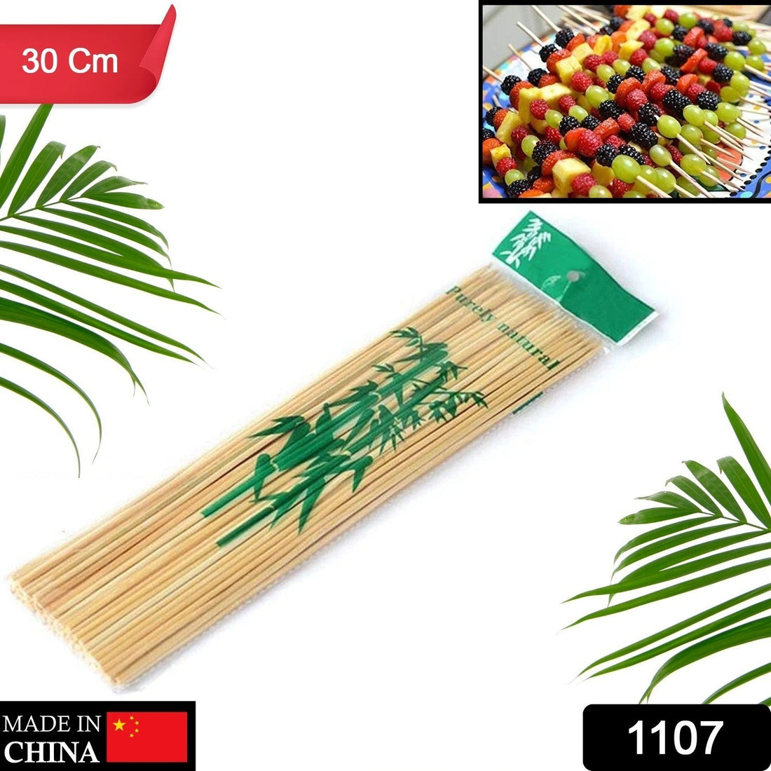 Bamboo BBQ skewers for grilling and kebabs