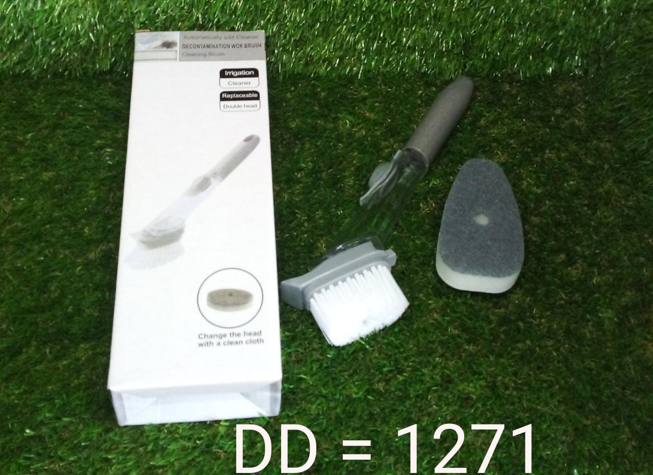Home & Kitchen Cleaning Brushes, Scrubber, Soap Dispenser Scrub Brush for Pans Pots and Bathtub Sink (2 In 1) your brand