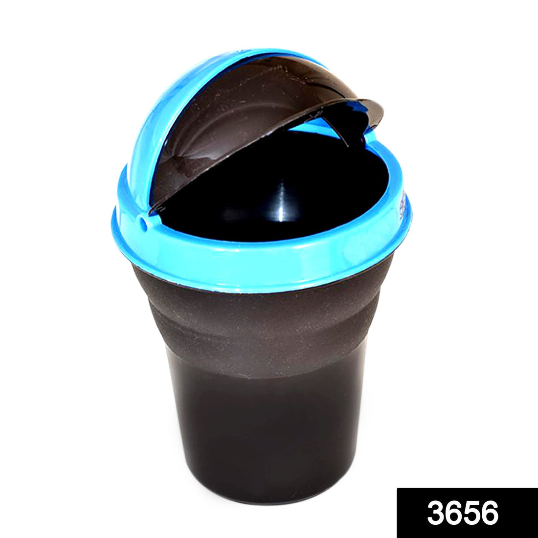 Mini plastic car dustbin in multicolor, perfect for travel and car use.