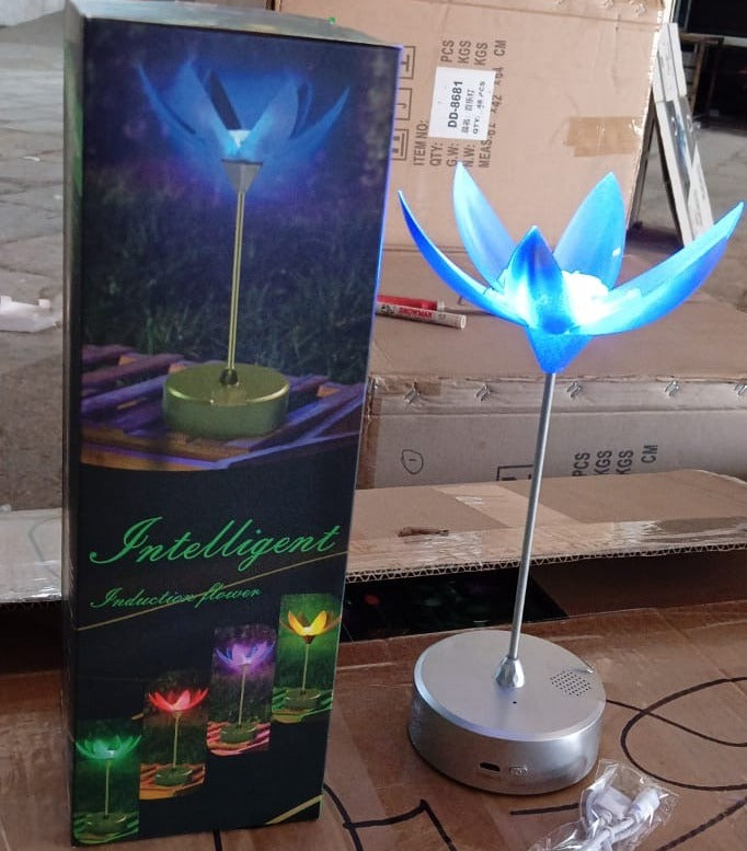 Lotus Flower Lamp with Music, Touch Open and Close, USB Rechargeable (1 Pc / Only One Color) - Shopmania Wholesale