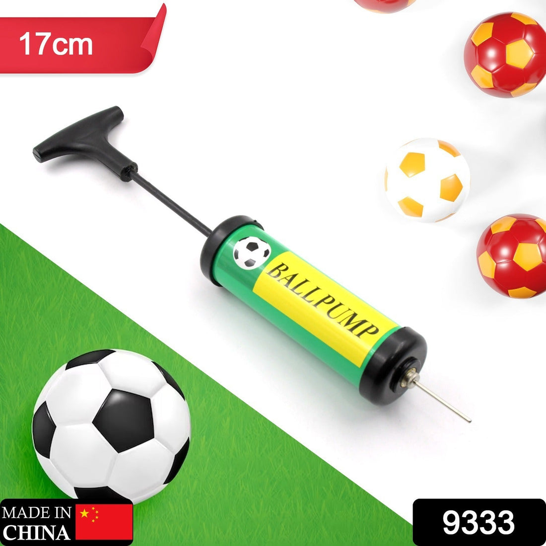 Inflator Air Ball Pump Soft Bouncing Ball Development Kids Toy, Sports Plastic Pump for Soccer, Basketball, Football, Volleyball Ball (17 Cm) - Shopmania Wholesale