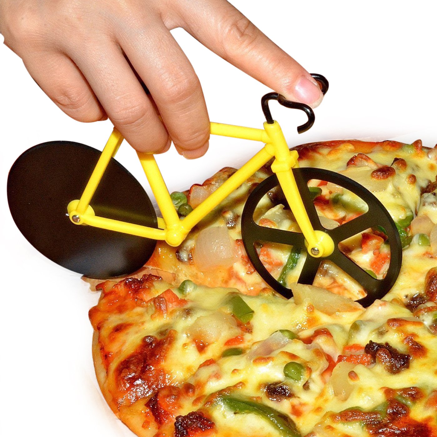 Bicycle Pizza Cutter (1 Pc): Stainless Steel, Unbreakable Handle - Shopmania Wholesale