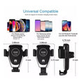 Car Phone Holder Wireless Car Charger 10W Qi Fast Charging Car Charger Gravity Auto Clamping 360Â° Rotation Air Vent Car Mount Holder your brand