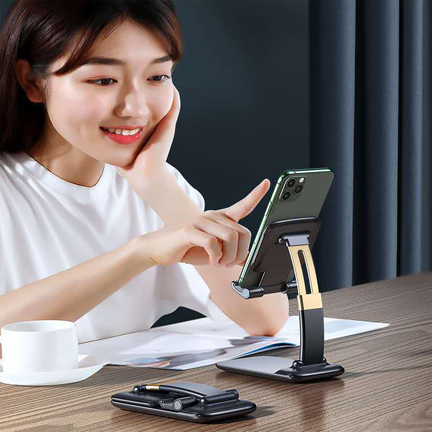 Phone Holder for Table, Foldable Universal Mobile Stand for Desk - Shopmania Wholesale