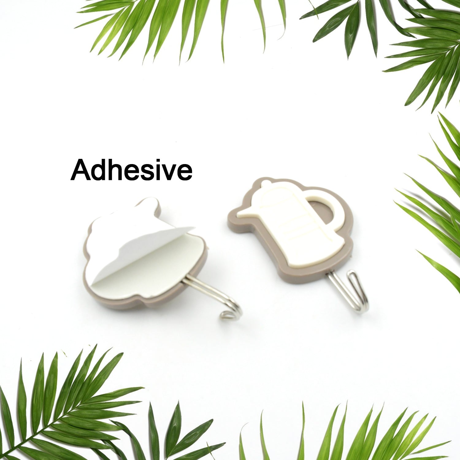 Multipurpose Wall Hooks: Strong & Self-Adhesive for Bathroom, Kitchen, Office ( Mix Design ) - Shopmania Wholesale