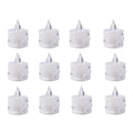 12 Pcs Flameless and Smokeless Decorative Acrylic Candles Transparent Led Tea Light Candle for Gifting, House, Diwali, Christmas, Festival, Events Decor Candles - Shopmania Wholesale