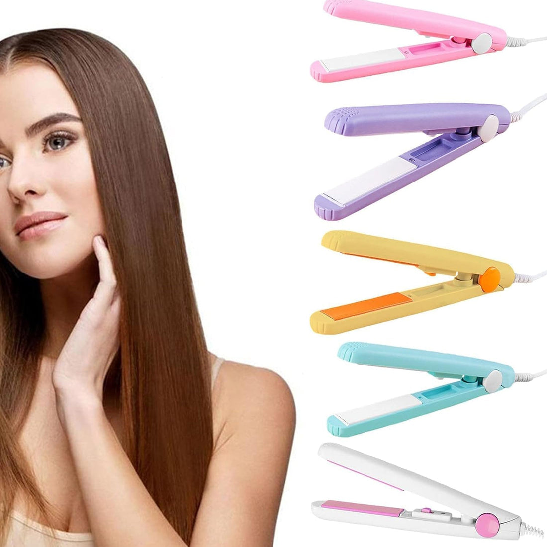 Beauty and Personal Care Professional Ceramic Plate Mini Hair Styler Straightener and Curler - Shopmania Wholesale