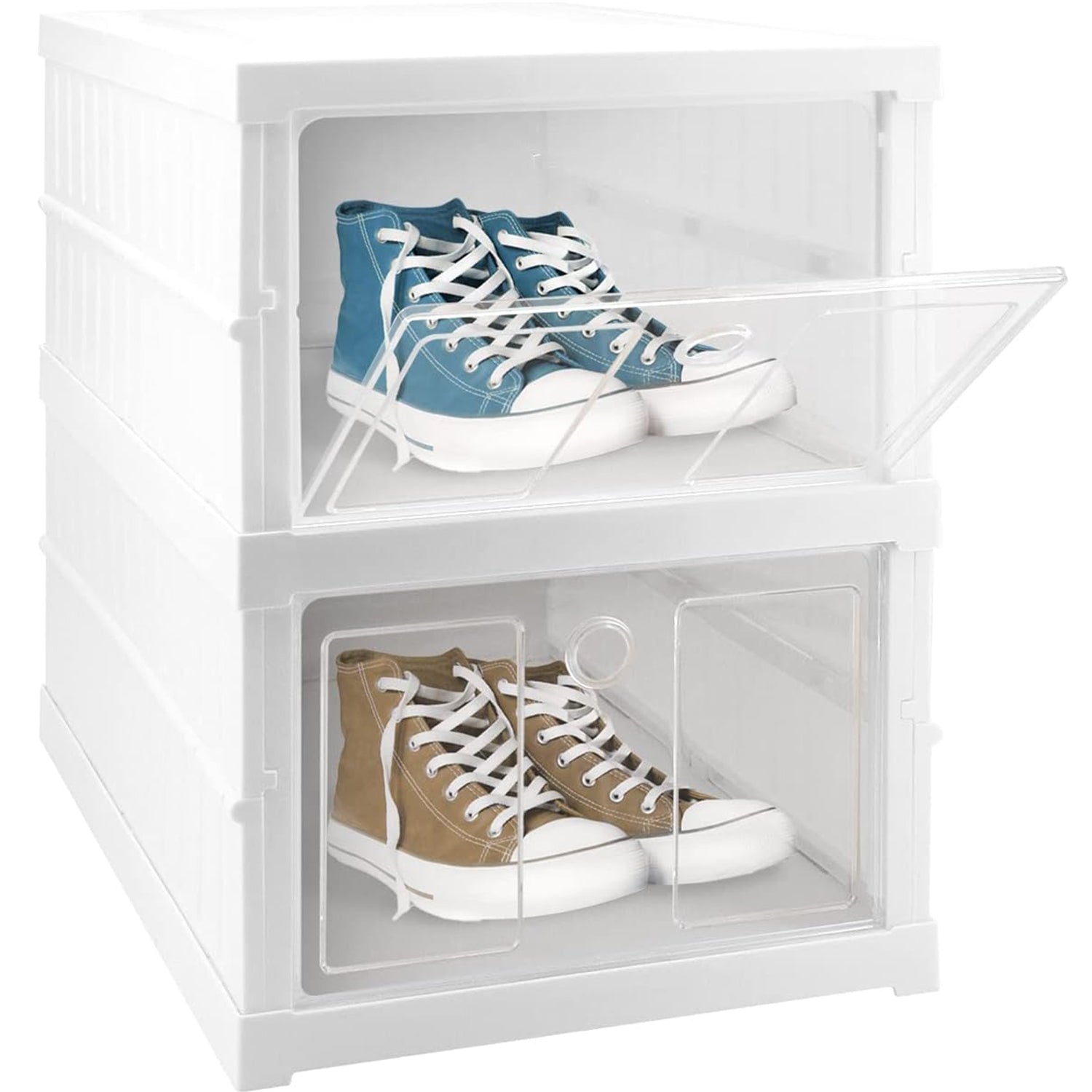 Stackable Multifunctional Storage, for Clothes Foldable Drawer Shelf Basket Utility Cart Rack Storage Organizer Cart for Kitchen, Pantry Closet, Bedroom, Bathroom, Laundry (2 / Layer 1 Pc) - Shopmania Wholesale