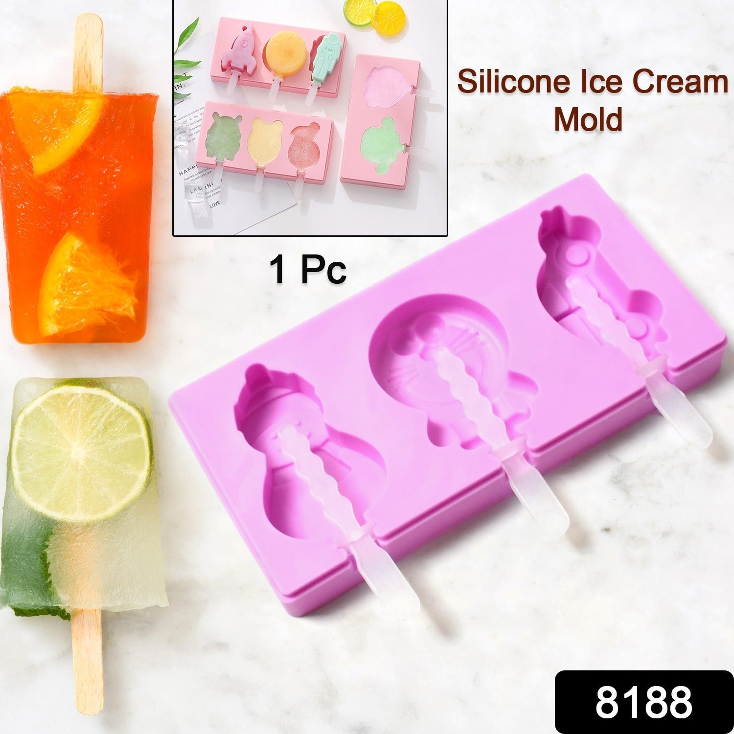 Silicone Popsicle Molds, Reusable Ice Cream Molds With Sticks And Lids. A Must-Have Popsicle Mold For Summer. your brand