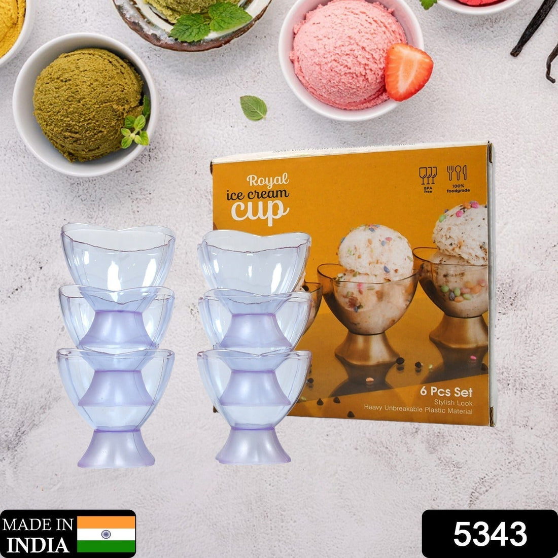Plastic dessert bowls set