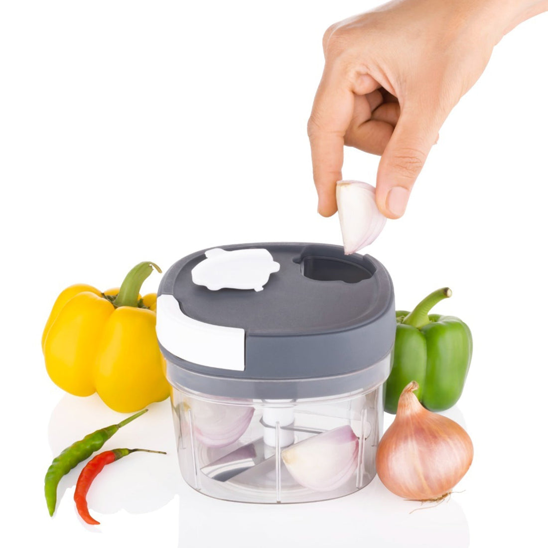 Handy Chopper and Slicer Used Widely for chopping and Slicing of Fruits, Vegetables, Cheese Etc. Including All Kitchen Purposes your brand