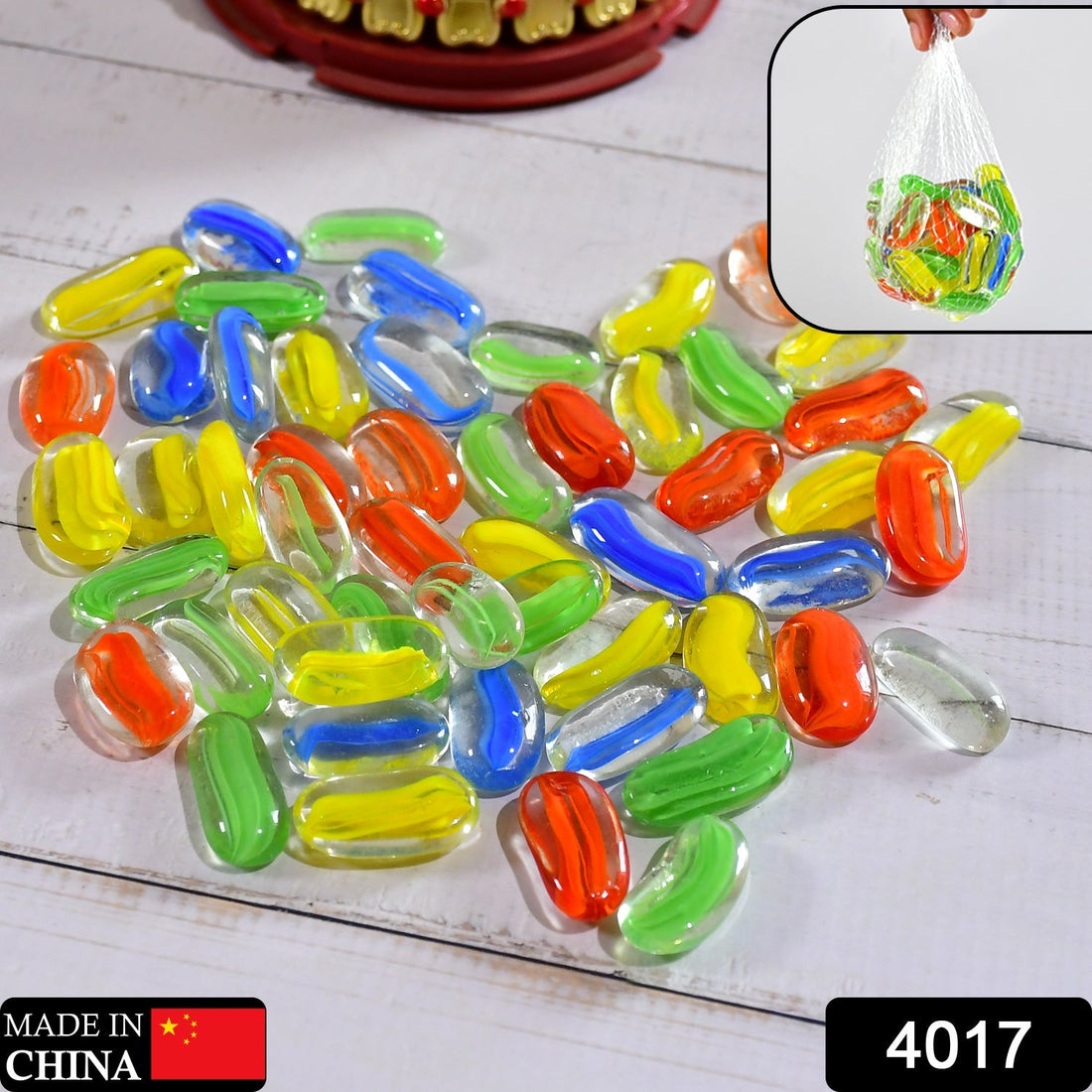 Flat round glass marbles